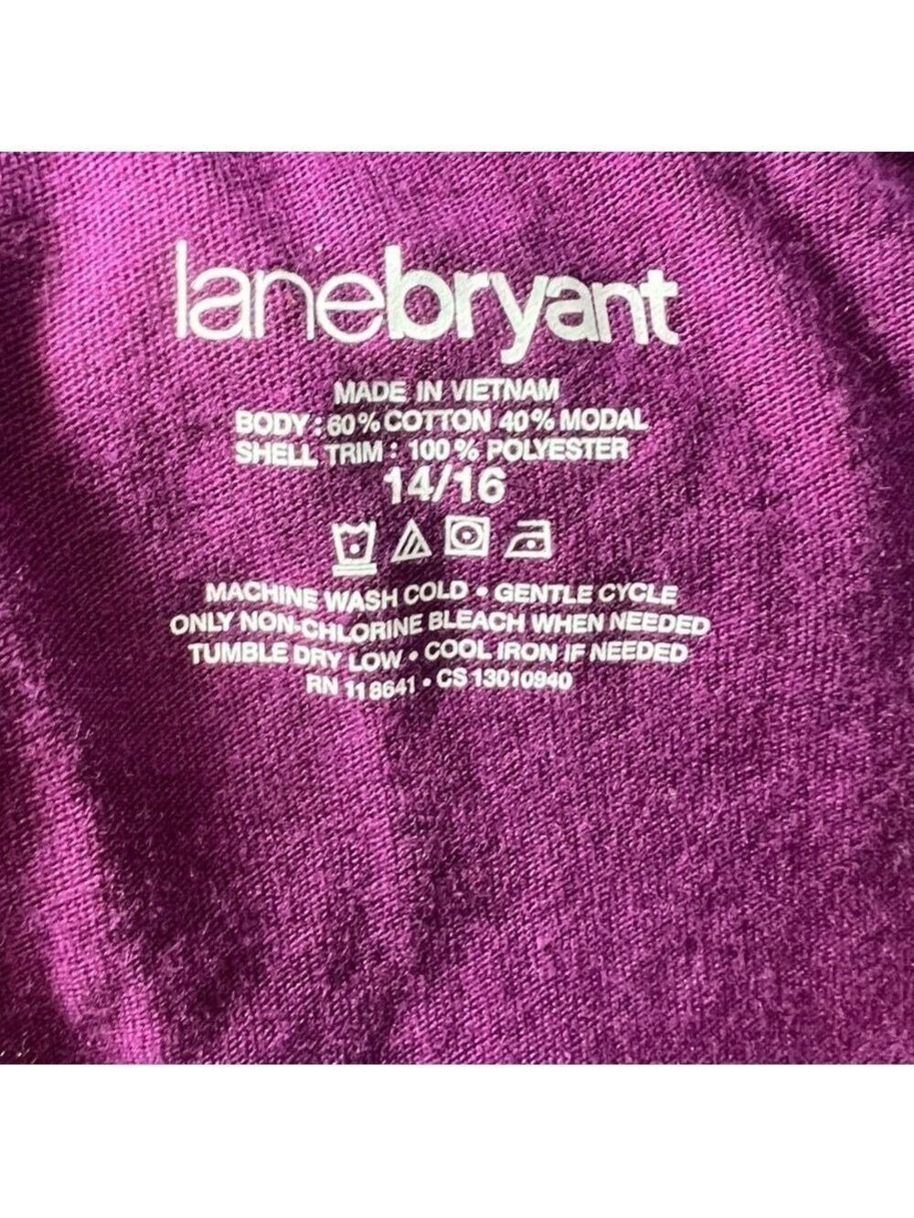 Lane Bryant Women’s Convertible Cami Purple Size 14/16 - Picture 4 of 5